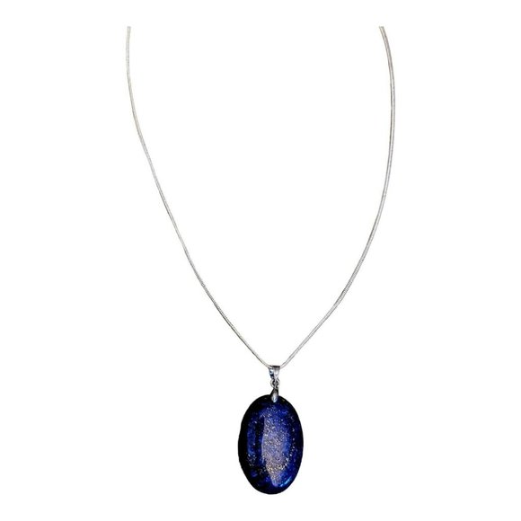 Unbranded Jewelry - Women's Lapis Lazuli Gemstone Pendant 925 SterlingSilver 20" Chain Healing Stone